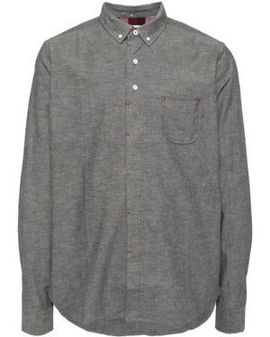 Private Stock Grey Cotton Button-Down Shirt