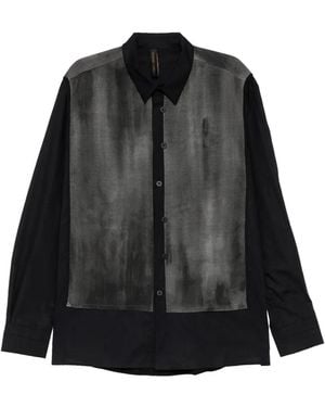Giovanni Cavagna Faded-Effect Button-Down Shirt - Black