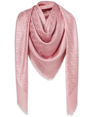 Fendi Schal Mit Monogramm - Pink