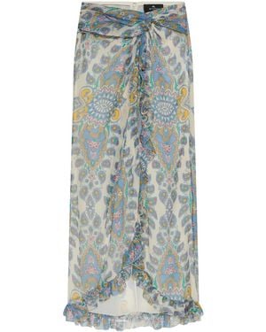 Etro Silk Skirt With Decorative Pattern - Multicolour