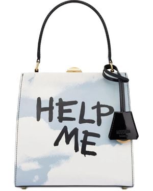 Moschino Help Me Tote Bag - White