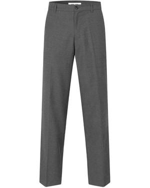 Samsøe & Samsøe Sanoah Straight-Leg Tailored Pants - Gray