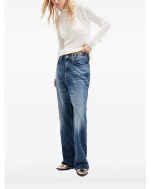 AllSaints Fishnet-Strick Mit Stehkragen - Blau