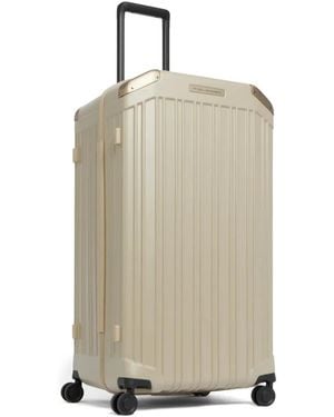 Piquadro Hardside Trunk-Shape Suitcase - Natural