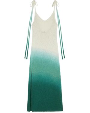 Alanui Wave Bloom Maxikleid - Grün
