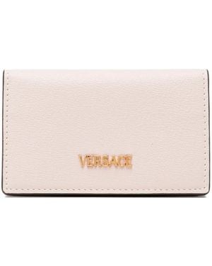 Versace Logo-lettering Leather Wallet - Pink