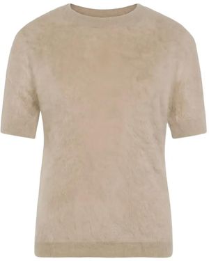 Seventy Short-Sleeve Brushed-Knit Jumper - Natural
