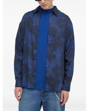 Samsøe & Samsøe Paisley-Pattern Shirt - Blue