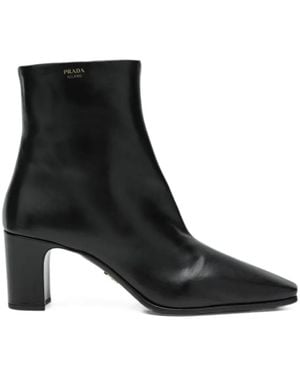 Prada Leather Boots - Black