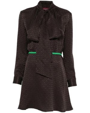 Gucci Jurk Met Jacquard-Patroon - Zwart