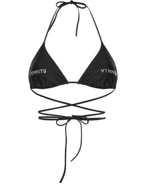 VTMNTS Bikinitop Verfraaid Met Stras - Zwart