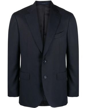 BOGGI Single-Breasted Wool Blazer - Blue