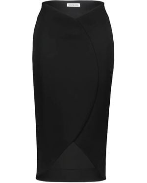 Balenciaga Circle Midi Skirt - Black