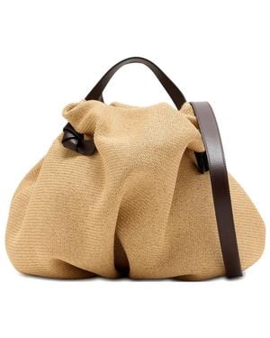 Neous Taurus Leather-Trimmed Shoulder Bag - Metallic