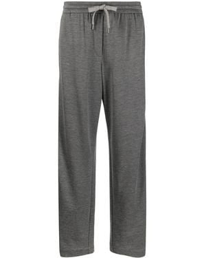 Brunello Cucinelli Jersey Drawstring Track Trousers - Grey