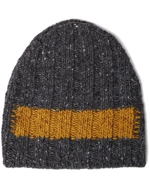 Plan C Bonnet En Maille À Design Nervuré - Gris