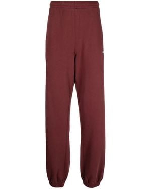 Off-White c/o Virgil Abloh Logo-Print Cotton Track Pants - Red