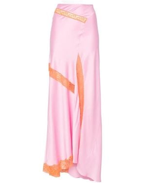 MSGM Lace Slit Skirt - Pink