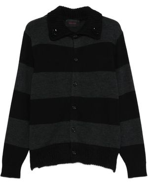 Simone Rocha Verzierter Cardigan Mit Streifen - Schwarz