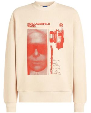 KARL LAGERFELD Sweatshirt Mit Grafischem Print - Weiß