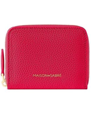 Maison De Sabre Small Leather Zip-Fastening Wallet - Red