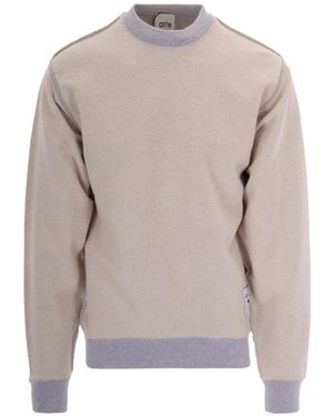 Arte' Crew-Neck Sweatshirt - Natural