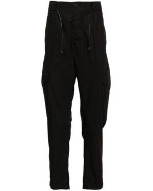 Transit Drawstring Tapered Trousers - Black