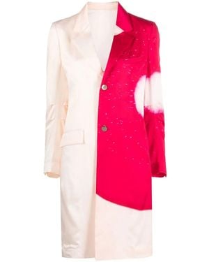 Pleats Please Issey Miyake Graphic Button-Up Coat - Pink