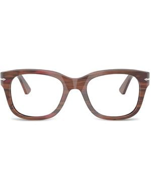 Persol Square-Frame Glasses - Brown