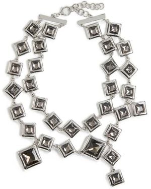 Liviana Conti Zabica Crystal-Embellished Geometric Necklace - Metallic
