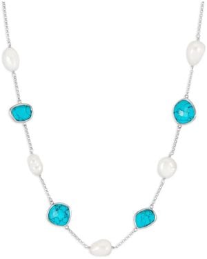 Dower & Hall And Baroque Pearl Necklace - Blue