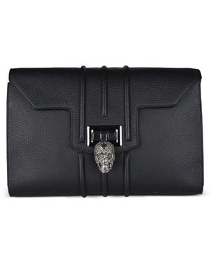 Philipp Plein Rhinestone Skull Shoulder Bag - Black