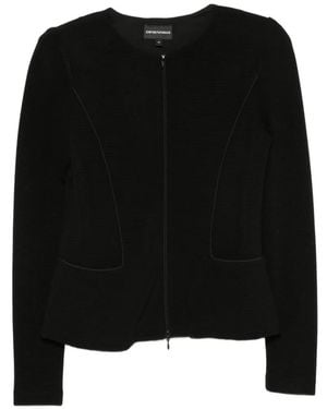 Emporio Armani Zip-Fastening Long-Sleeve Jacket - Black