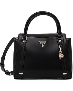 Guess Sac Cabas Daryna À Plaque Logo - Noir