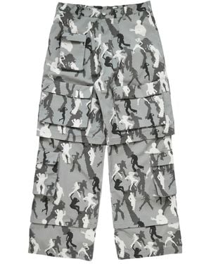 Spencer Badu カモフラージュ カーゴパンツ - グレー