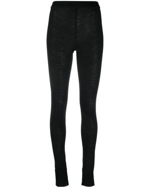 Jil Sander Legging Trousers Logo - Black