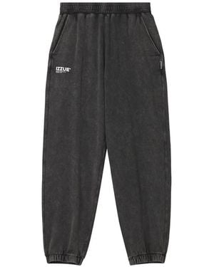 Izzue Acid-Wash Track Trousers - Grey