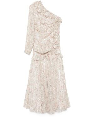 Needle & Thread Ophelia Ditsy One-Shoulder-Kleid - Weiß