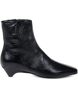 CAREL PARIS Zip-Detail Low-Heel Boots - Black