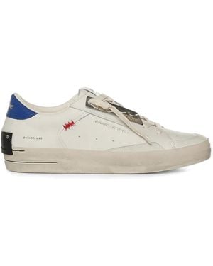 Crime London Sk8 Deluxe Leather Trainers - White