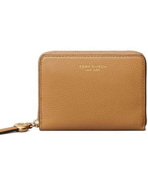 Tory Burch Romy Zip Around Medium Wallet - Brown