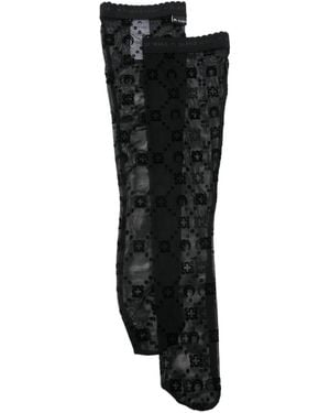 Marine Serre Socken Mit Monogramm - Schwarz