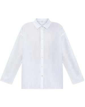 Hanro Drop-Shoulder Button-Up Shirt - Blanco