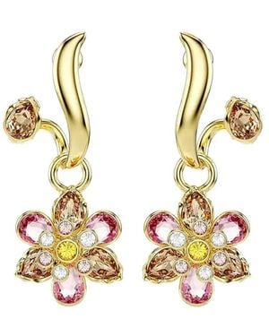 Swarovski Idyllia Flower-Motif Earrings (Set Of Three) - Metallic