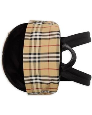 Burberry Check-Pattern Backpack - Black