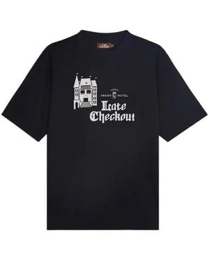 Late Checkout Hotel-Logo T-Shirt - Black