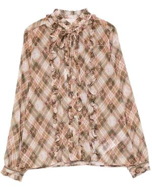 iBlues Ruffled-Detail Blouse - Natural