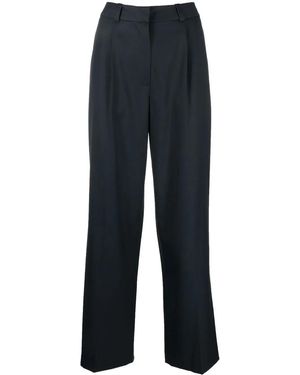 Low Classic Wool-Blend Straight-Leg Pants - Blue