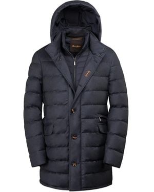 Moorer Calandri-Ll Padded-Design Jacket - Blue