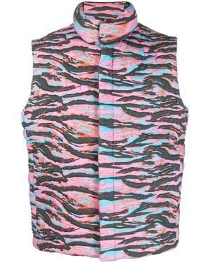 ERL Waistcoat With All-over Print - Blue
